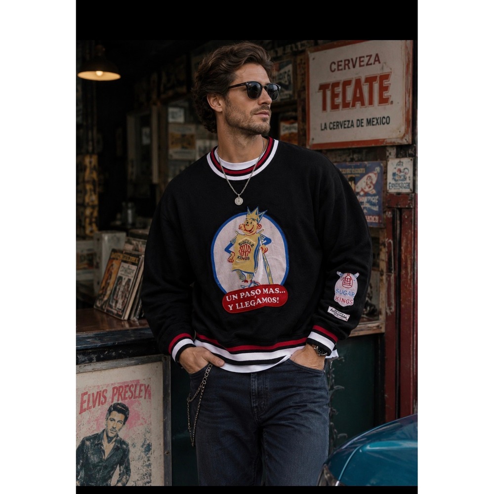 Vintage RARE Stall & Dean "Sugar Kings"  pullover jacket men S retro sweatshirt